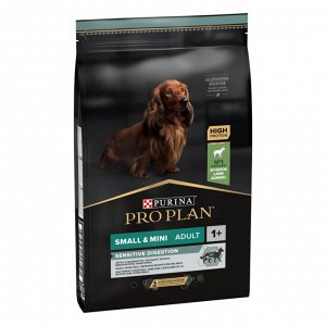 Сухой корм PRO PLAN® SENSITIVE DIGESTION для взрослых собак мелких и карликовых пород с чувствительным пищеварением, с высоким содержанием ягненка, 7 кг