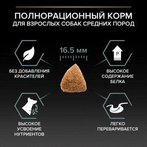 Сухой корм PRO PLAN® SENSITIVE DIGESTION для взрослых собак средних пород с чувствительным пищеварением, с высоким содержанием ягненка, 14 кг