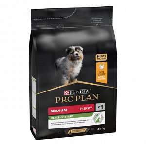Сухой корм PRO PLAN® HEALTHY START для щенков средних пород, с высоким содержанием курицы, 3 кг