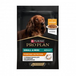 Влажный корм PRO PLAN® для взрослых собак мелких и карликовых пород, с курицей в соусе, 85 г