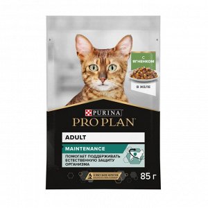 Влажный корм PRO PLAN® MAINTENANCE для взрослых кошек, с ягненком в желе, 85 г