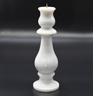 Подсвечник мрамор белого "Цветок" 58*58*190мм