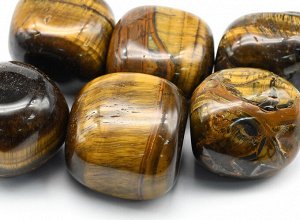 Тигровый глаз галтовка фракция 15-25мм, упаковка 100г