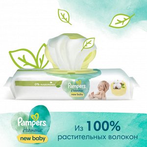 PAMPERS Детские влажные салфетки Harmonie new baby 46 ПрепакКор