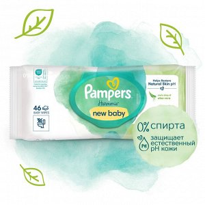PAMPERS Детские влажные салфетки Harmonie new baby 46