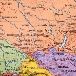 Карта мира политическая 199х134 см, 1:15,5М, с ламинацией, интерактивная, европодвес, BRAUBERG, 112387