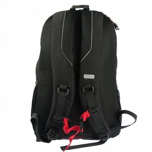 Рюкзак молодёжный Yes T-31 44 х 31 х 13.5 см, эргономичная спинка, отделение для ноутбука, Rudy, чёрный/красный