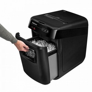 Уничтожитель (шредер) FELLOWES AUTOMAX 200C, 4 уровень секретности, фрагменты 4х38 мм, 200 листов, корзина 32 литра, FS-465, FS-46536