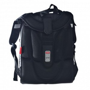 Рюкзак каркасный Hatber Ergonomic 37 х 29 х 17 см, для мальчика, Motors, чёрный/красный