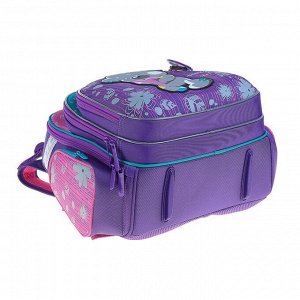 Рюкзак каркасный Hummingbird TK 37 х 32 х 18 см, мешок, для девочки, «Мишка», сиреневый