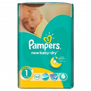 PAMPERS Подгузники New Baby-Dry Newborn Экономичная Упаковка 43