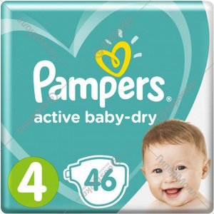 PAMPERS Подгузники Active Baby-Dry Maxi (9-14 кг) Экономичная Упаковка Минус 46