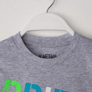 Комплект: футболка и шорты KAFTAN "Дрифт" р.28 (86-92), чёрный, серый