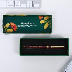 Подарочная ручка «Учителю, которым восхищаюсь», пластик, синяя паста, 1.0 мм