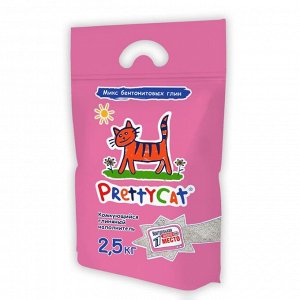 Наполнитель PrettyCat комкующийся бентонитовый "Euro Mix" 2,5 кг (замена 620703)