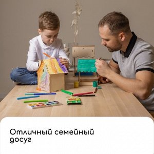 Деревянная кормушка-конструктор «Пожарная машина» своими руками, 22 * 12 * 14 см, Greengo