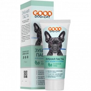 ВЫВОДИМ Good Dog&Cat Зубная паста для Кошек и Собак со вкусом МЯТЫ 75мл 1/24