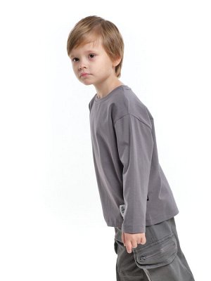 Базовый лонгслив для мальчика (104-122см) 22-6007-5(2) графит