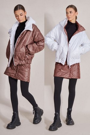 Куртка Rivoli 1055.3 коньяк/белый