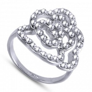 Кольцо кольцо белое с кристаллами  swarovskiРазмер:кольцо(вставки:кристаллы sv,белые,покрытие:родирование)