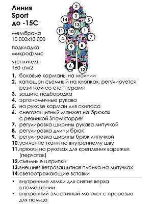 Комбинезон текстильный с полиуретановым покрытием для девочек