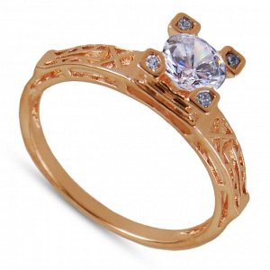 Кольцо кольцо с кристаллами  swarovskiРазмер:кольцо(вставки:кристаллы sv,белые,покрытие:золото)