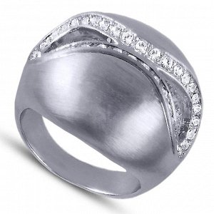 Кольцо кольцо серое со стразамиРазмер:кольцо(вставки:кристаллы,серые,покрытие:серебро)