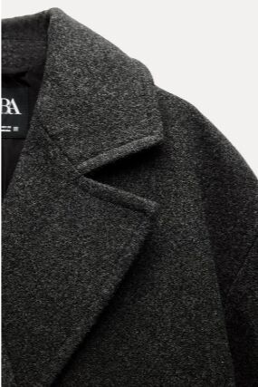 ДВУБОРТНОЕ ПАЛЬТО В СТИЛЕ OVERSIZE арт. 8372303 8372/303, серый