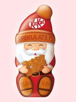 Шоколадная фигурка со вкусом пряного печенья Kitkat Weihnachtsmann Spekul Кит Кат Санта с корицей 85 гр, XMAS серия- новогодний подарок в Новый год 2025