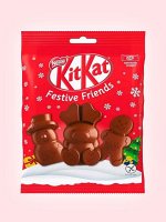 Шоколадная фигурка Kitkat Festive Friends Кит Кат Друзья 65 гр, XMAS серия- новогодний подарок в Новый год 2025