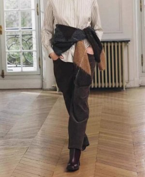 ВЕЛЬВЕТОВЫЕ БРЮКИ RELAXED арт. 4088275, коричневый