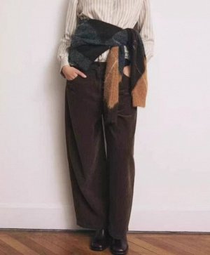 ВЕЛЬВЕТОВЫЕ БРЮКИ RELAXED арт. 4088275, коричневый