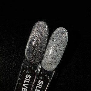 Cat Shine Top silver -топ с глубоким эффектом серебряного кошачьего глаза и вкраплениями серебряной потали
