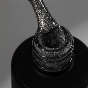 Cat Shine Top silver -топ с глубоким эффектом серебряного кошачьего глаза и вкраплениями серебряной потали