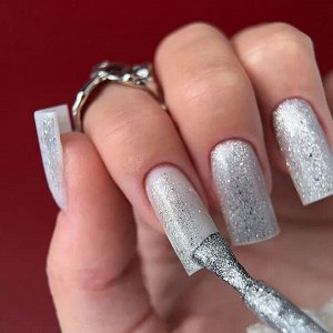 Cat Shine Top silver -топ с глубоким эффектом серебряного кошачьего глаза и вкраплениями серебряной потали