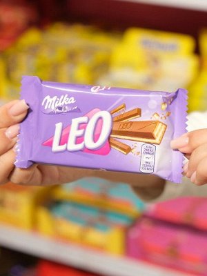 Шоколадный батончик Milka Leo Milk / хрустящая вафля Милка Лео покрытая молочным шоколадом 33,3 гр