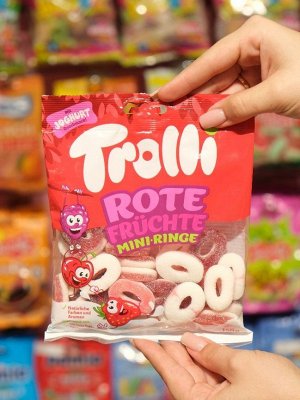 Мармелад ягодные кольца Trolli Rote Früchte Mini-Ringe 150 гр
