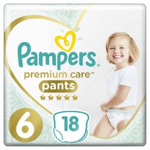 PAMPERS Подгузники-трусики Premium Care Pants д\мальч и девочек Extra Large (15+ кг) Упаковка 18