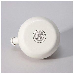 Эмалированный чайник со свистком AGNESS Charm Metallic, 2,2 л, молочный — стиль и надежность для вашей кухни, 1 шт.
