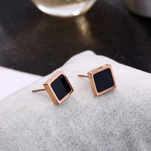 Серьги гвоздики квадраты