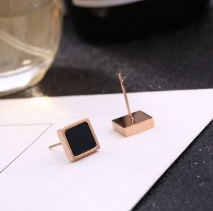 Серьги гвоздики квадраты