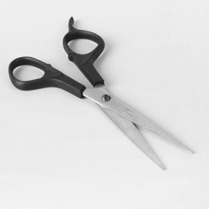 Ножницы парикмахерские, с упором, лезвие — 7,3 см, цвет чёрный, Н-062