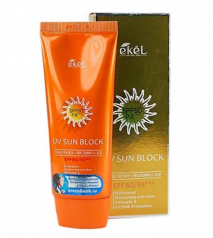 Солнцезащитный крем с экстрактом алоэ и витамином Ekel   Sun Block SPF50/PA+++