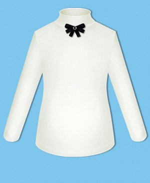Молочная школьная блузка с бантиком для девочки 83781-ДШ19