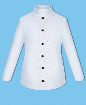 Школьная белая блузка для девочки 83791-ДШ19