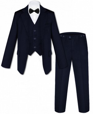 Темно-синий костюм "Тройка" с бабочкой 69403-189011-3736
