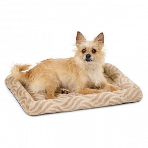 Лежанка MidWest Deluxe Wave Bed для собак и кошек меховая 56х44,5х6,5 см, цвет песочный