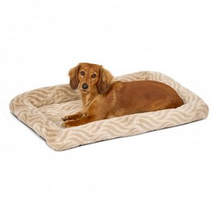 Лежанка MidWest Deluxe Wave Bed для собак и кошек меховая 70,5х53х7,5 см, цвет песочный