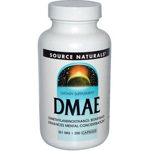 Source Naturals, DMAE, 351 мг, 200 капсул
