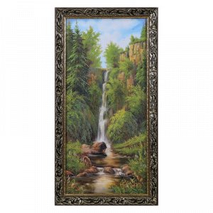 Картина "Водопад в лесу" 40х77 см